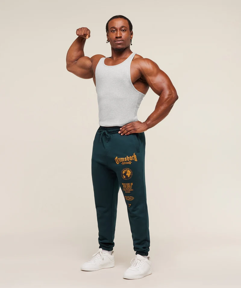 Gymshark Global Lifting Oversized Joggers - Deep Petrol Blue