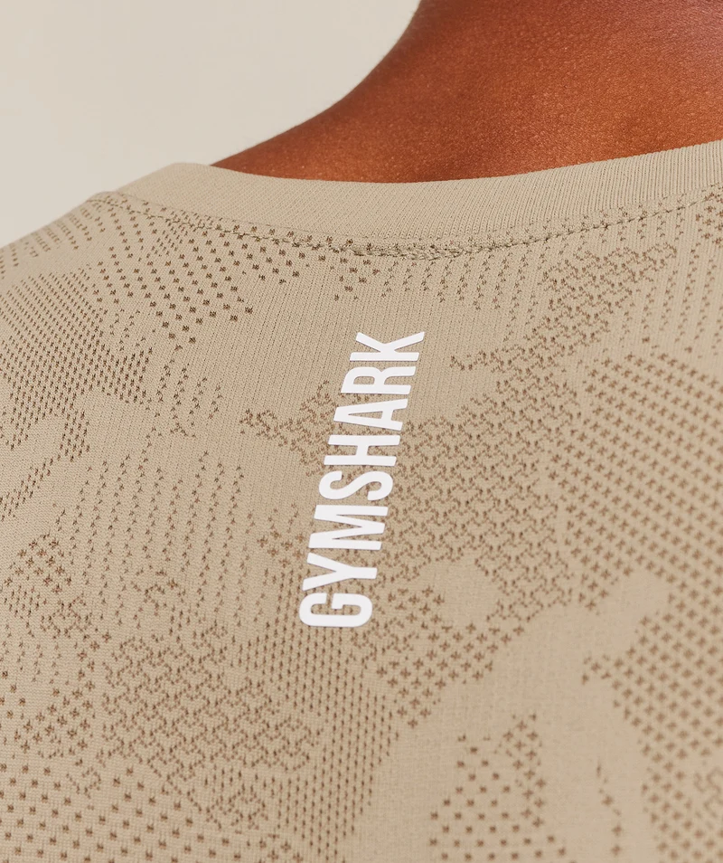 Gymshark Geo Seamless Tank - Cement Brown/Soul Brown