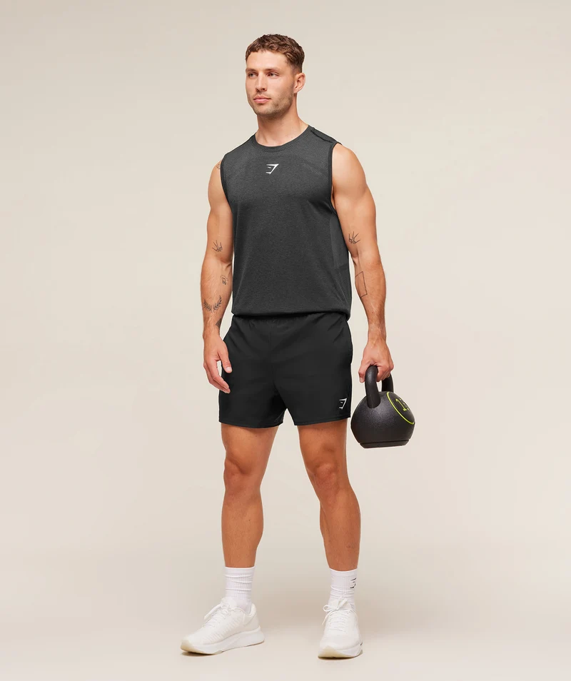 Gymshark Lightweight Seamless Tank - Black/Silhouette Grey