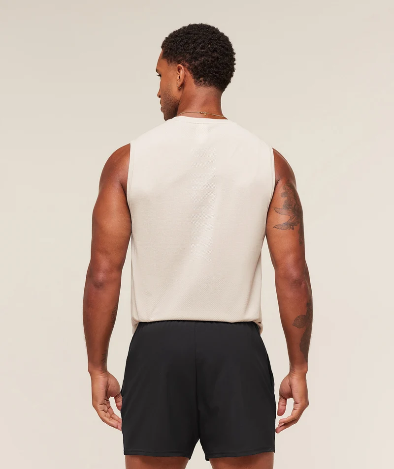 Gymshark Lightweight Seamless Tank - Pebble Grey/White