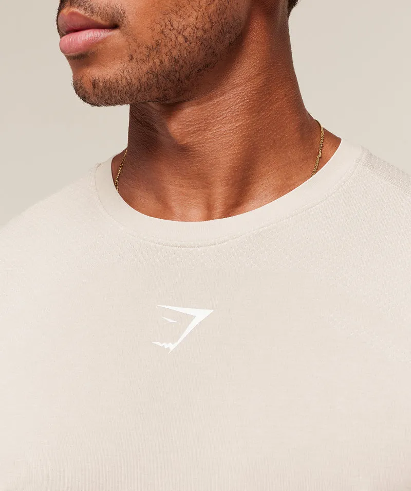 Gymshark Lightweight Seamless Tank - Pebble Grey/White