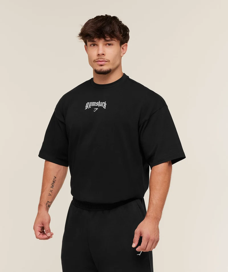 Gymshark Outline Graphic T-Shirt - Black