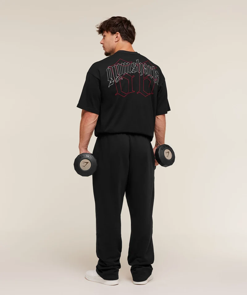 Gymshark Outline Graphic T-Shirt - Black