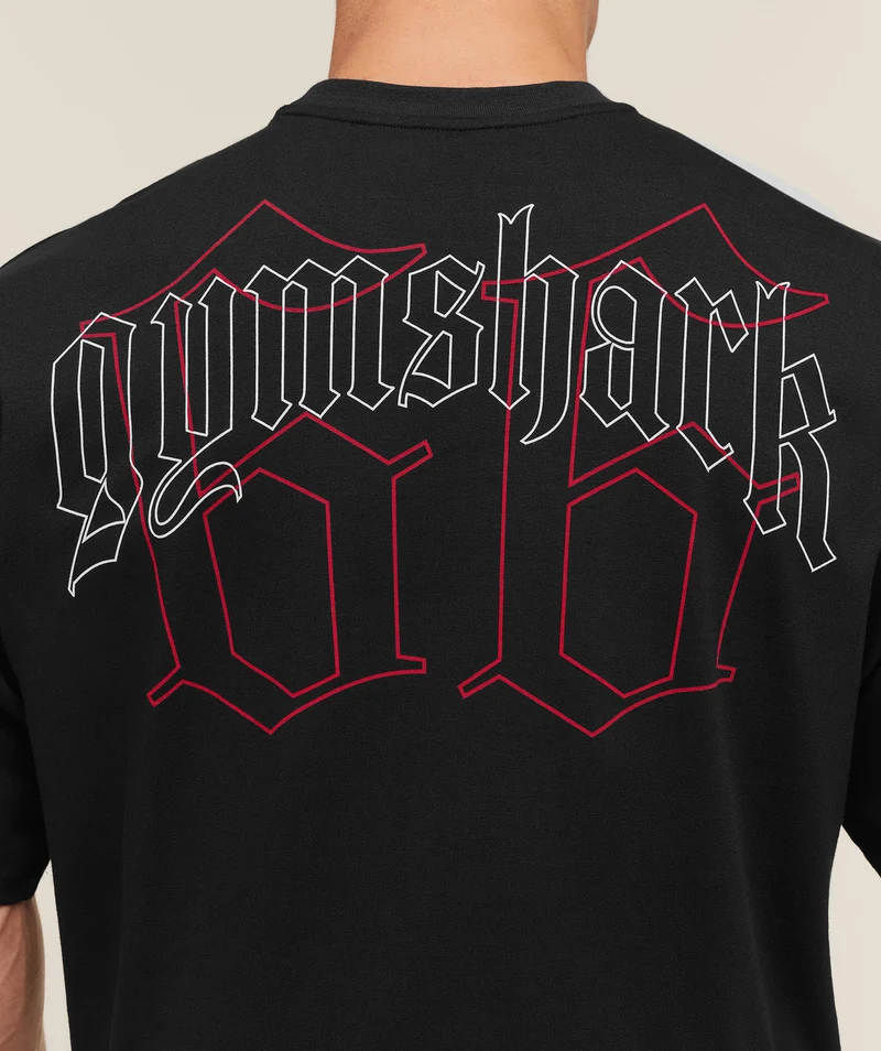 Gymshark Outline Graphic T-Shirt - Black
