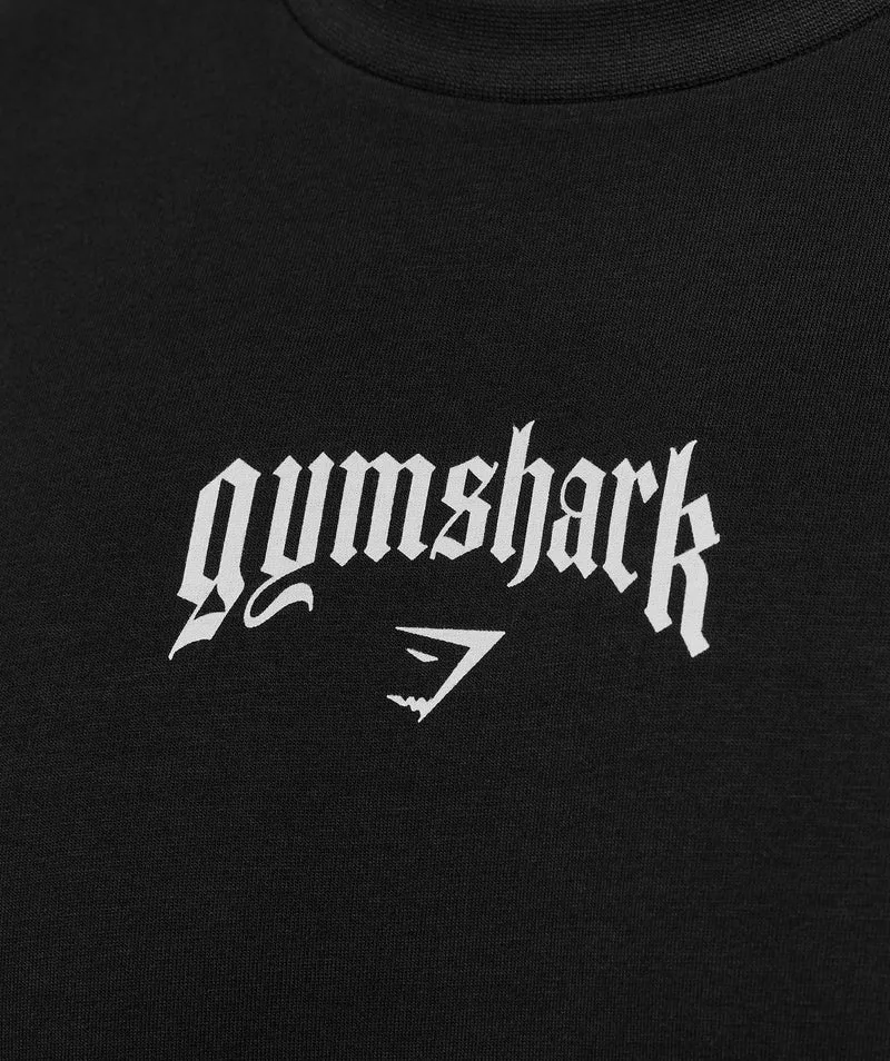 Gymshark Outline Graphic T-Shirt - Black