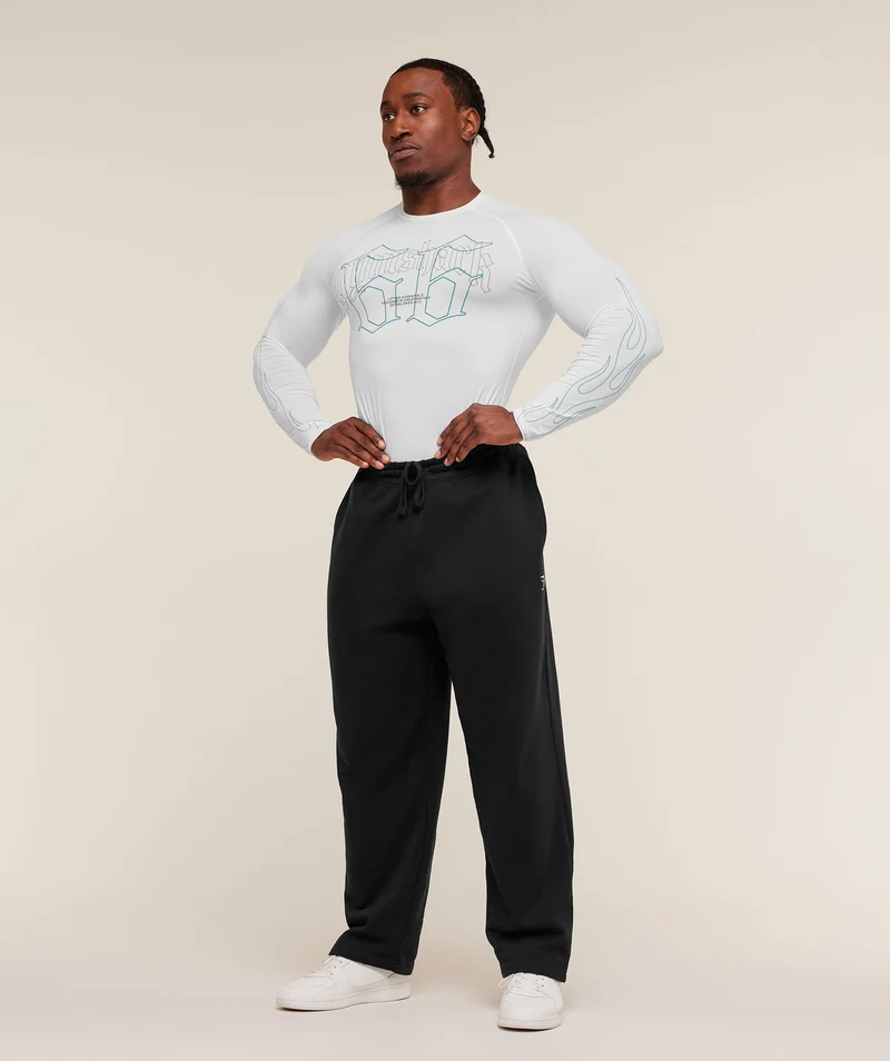 Gymshark Outline Graphic Long Sleeve Baselayer - White