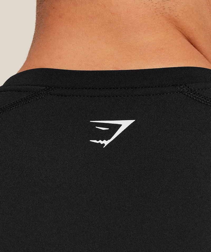 Gymshark Outline Graphic Long Sleeve Baselayer - Black
