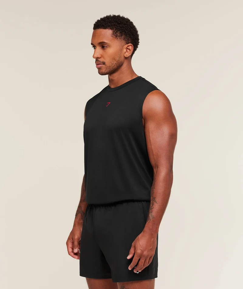 Gymshark Hybrid Graphic Tank - Black