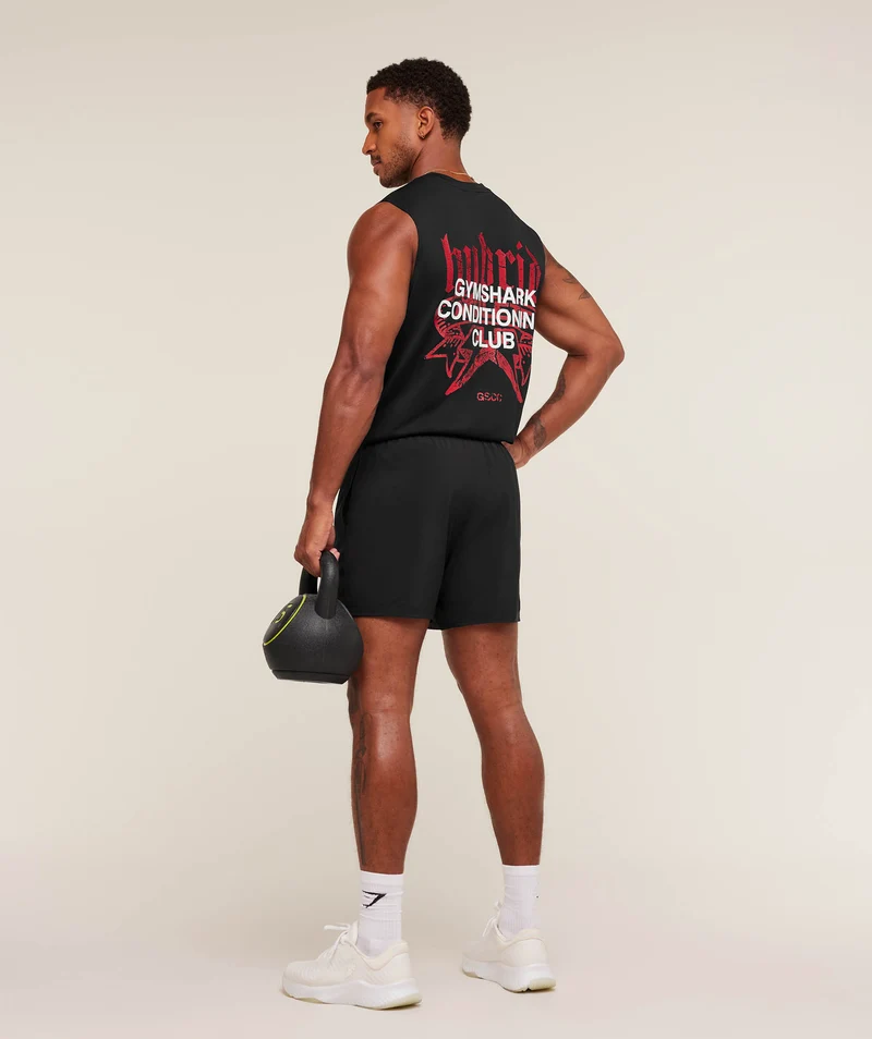 Gymshark Hybrid Graphic Tank - Black