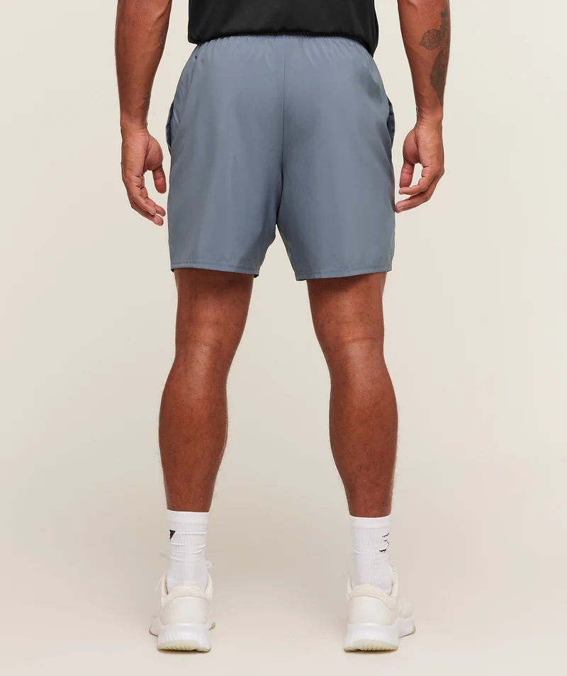 Gymshark Hybrid Graphic 7" Short - Iron Blue