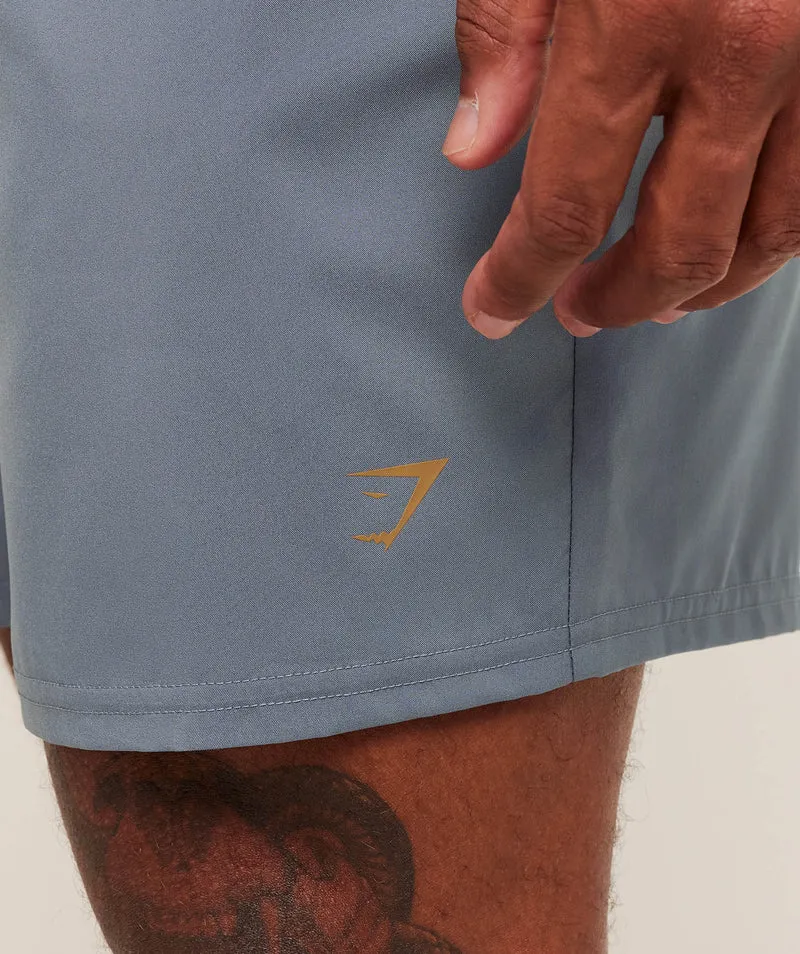 Gymshark Hybrid Graphic 7" Short - Iron Blue