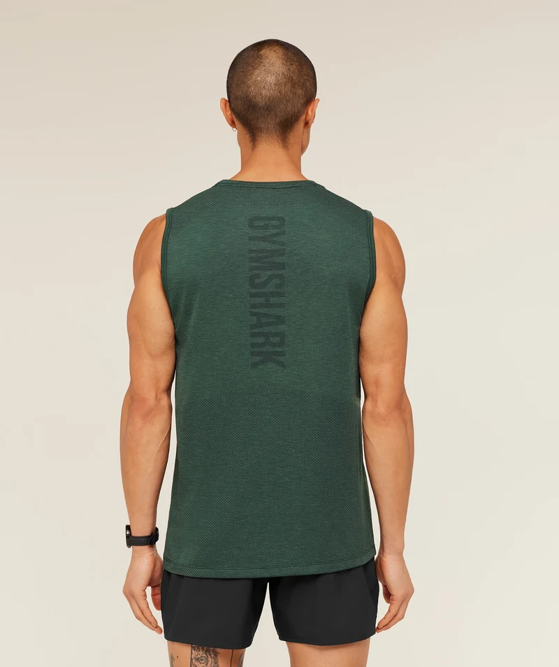 Gymshark Lightweight Seamless Tank - Victory Green/Marl