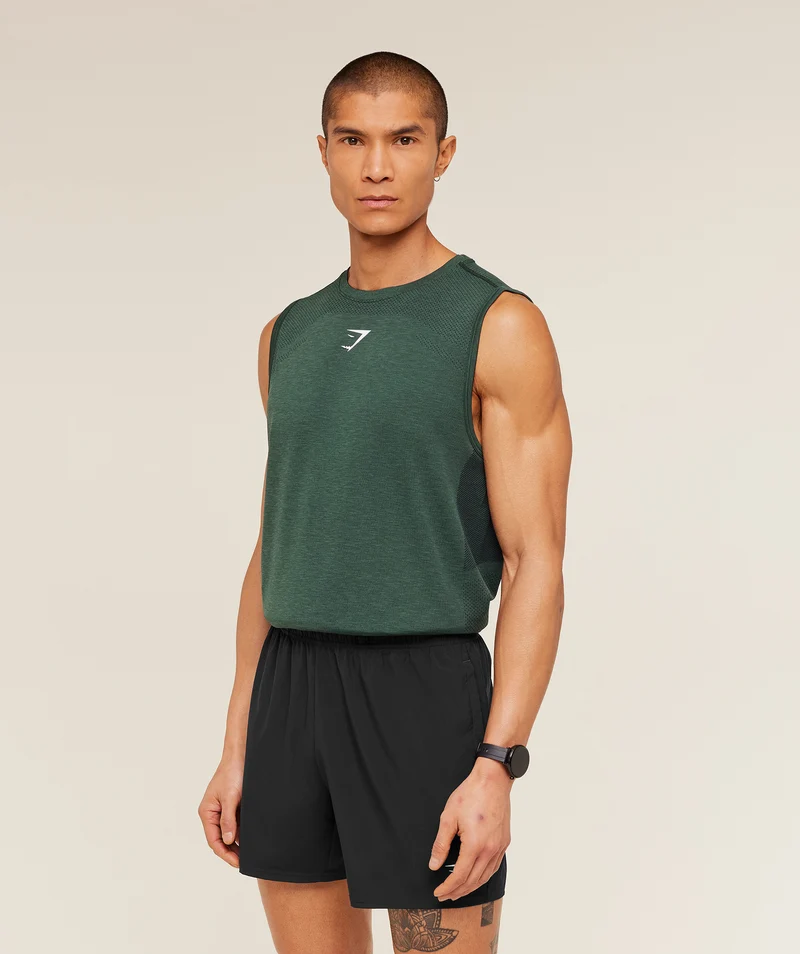 Gymshark Lightweight Seamless Tank - Victory Green/Marl