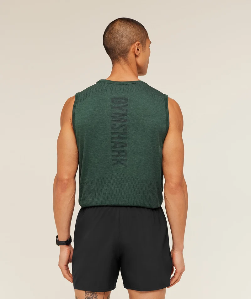 Gymshark Lightweight Seamless Tank - Victory Green/Marl