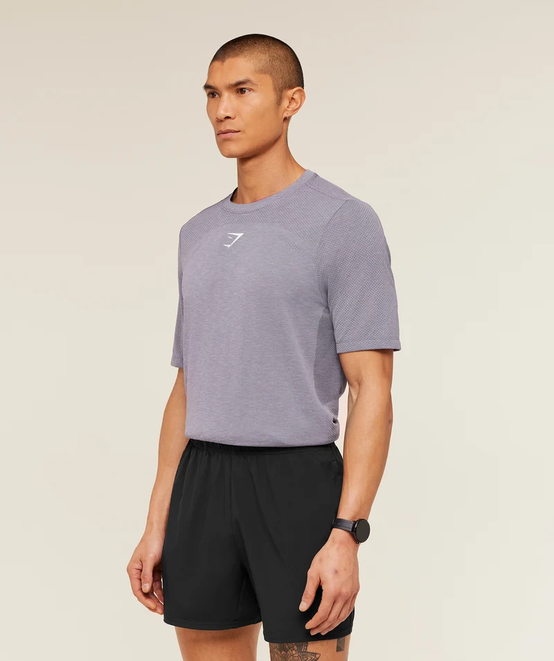 Gymshark Lightweight Seamless T-Shirt - Fog Purple/Marl