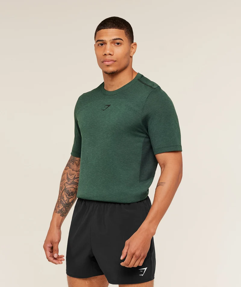 Gymshark Lightweight Seamless T-Shirt - Victory Green/Marl