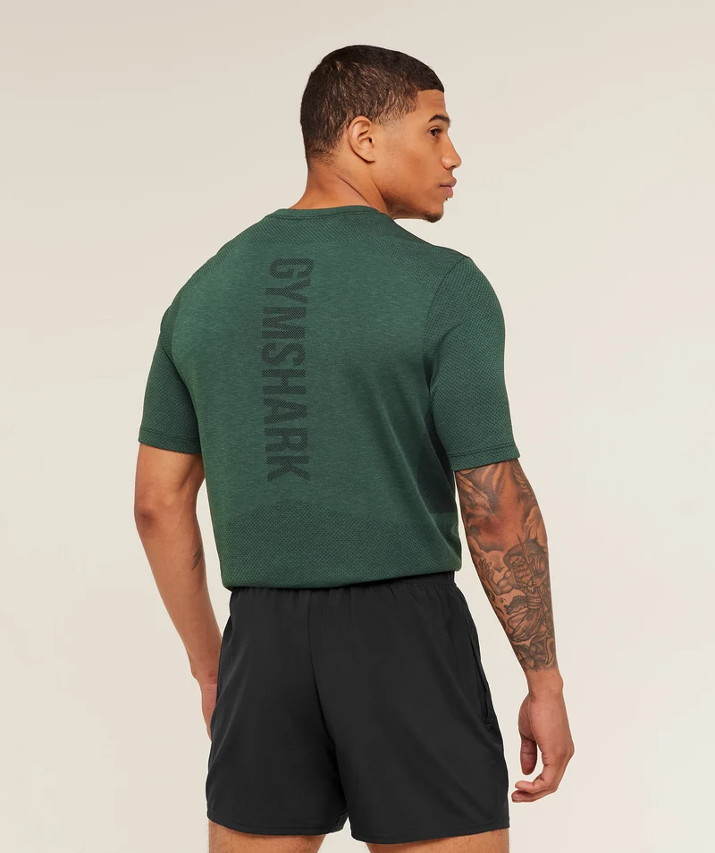 Gymshark Lightweight Seamless T-Shirt - Victory Green/Marl