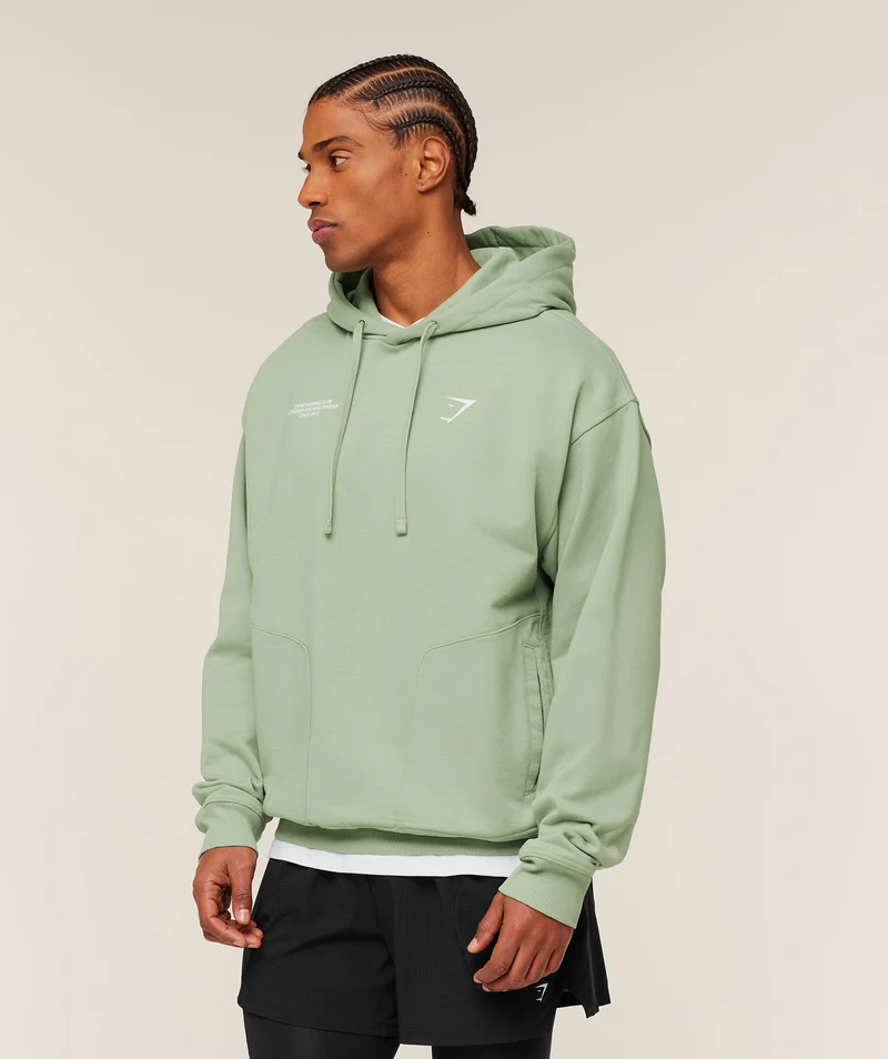 Gymshark Conditioning Club Hoodie - Haze Green/White