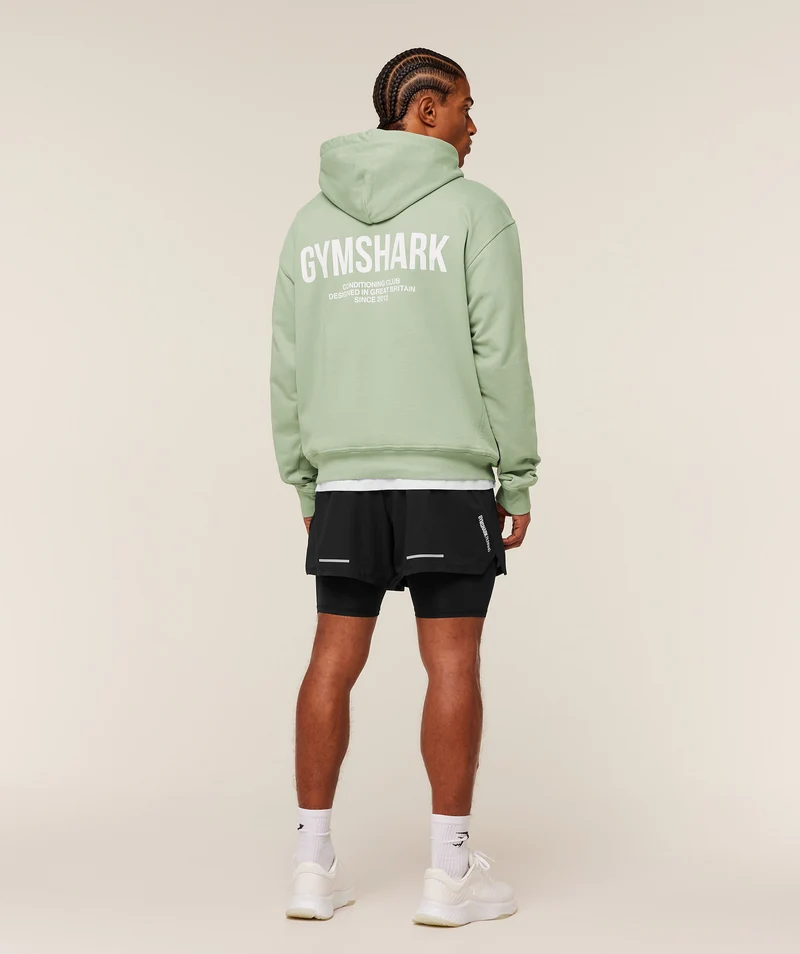Gymshark Conditioning Club Hoodie - Haze Green/White