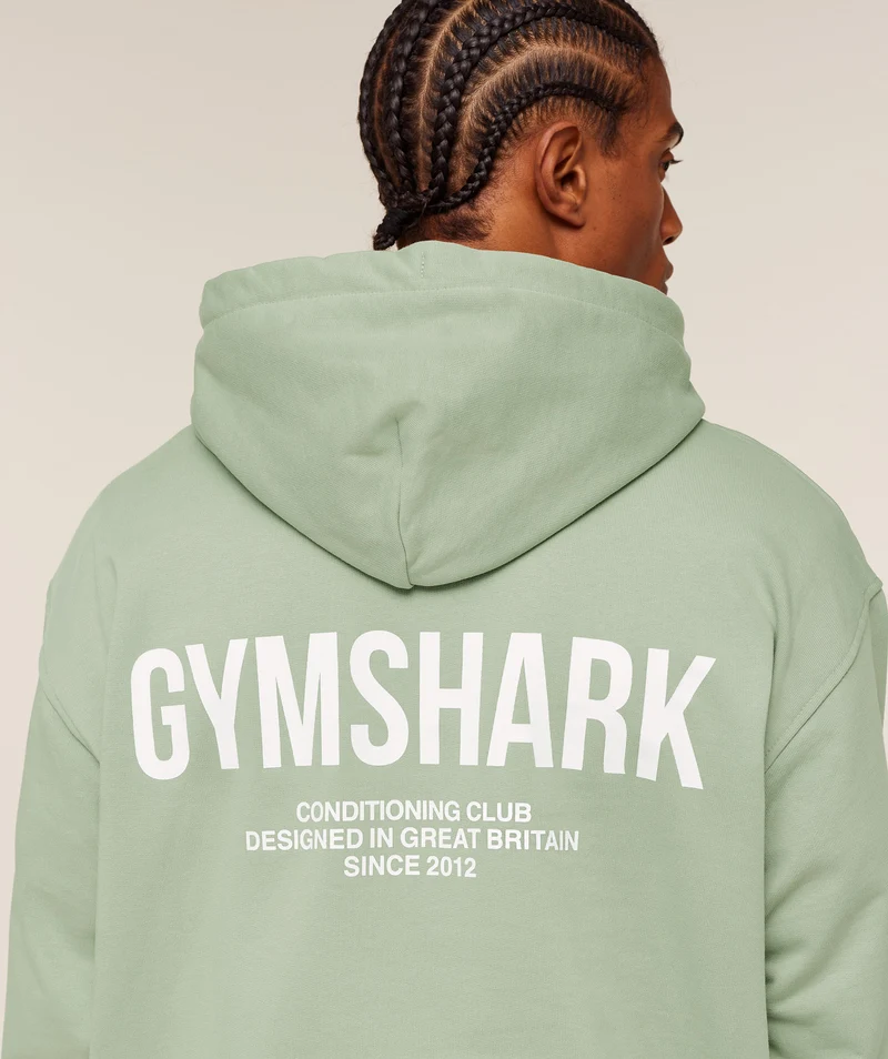Gymshark Conditioning Club Hoodie - Haze Green/White