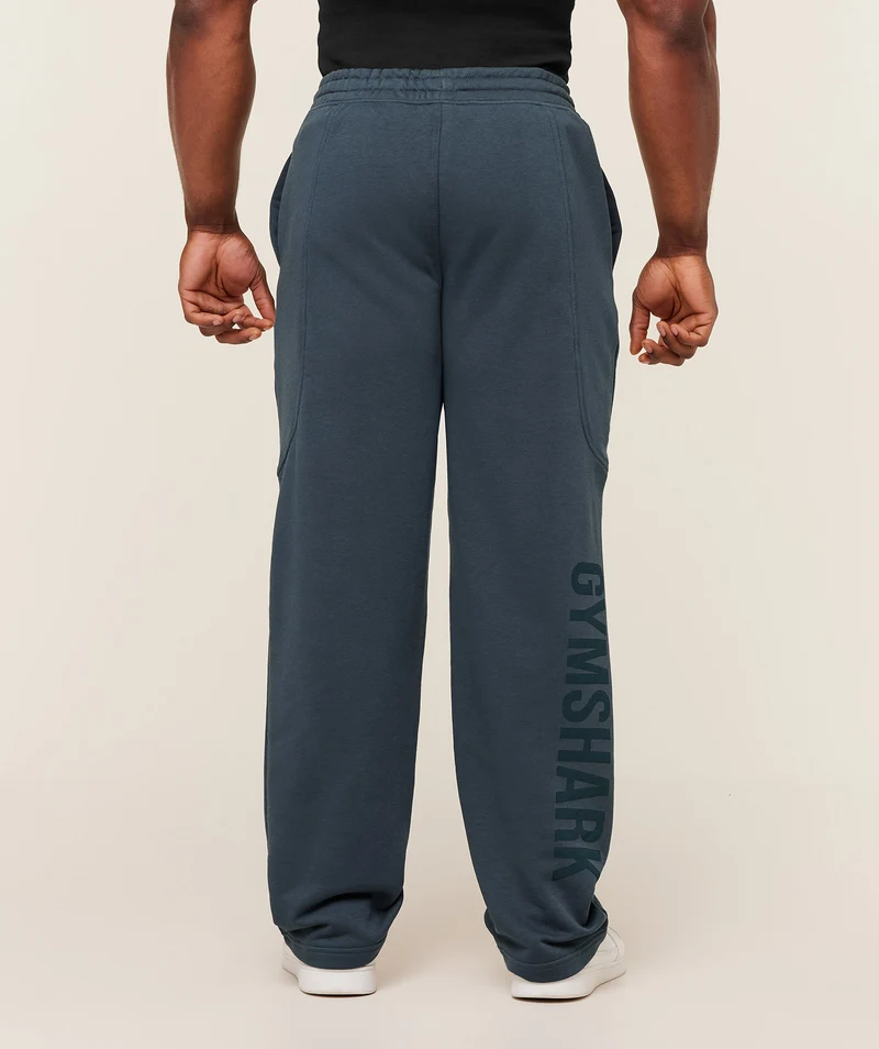 Gymshark Power Straight Leg Pant - Stealth Blue/Deep Petrol Blue