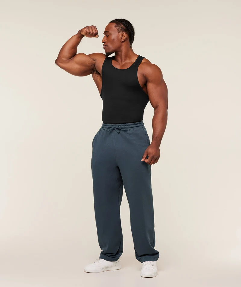 Gymshark Power Straight Leg Pant - Stealth Blue/Deep Petrol Blue