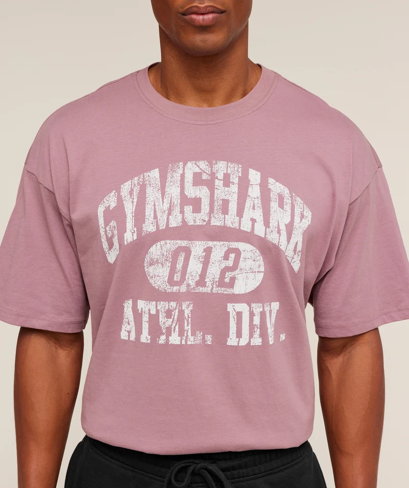 Gymshark Athletic Division Graphic T-Shirt - Calm Pink