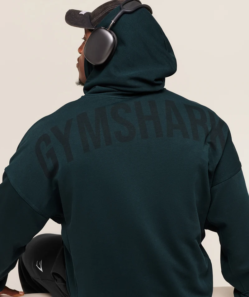 Gymshark Power Zip Up Hoodie - Deep Petrol Blue