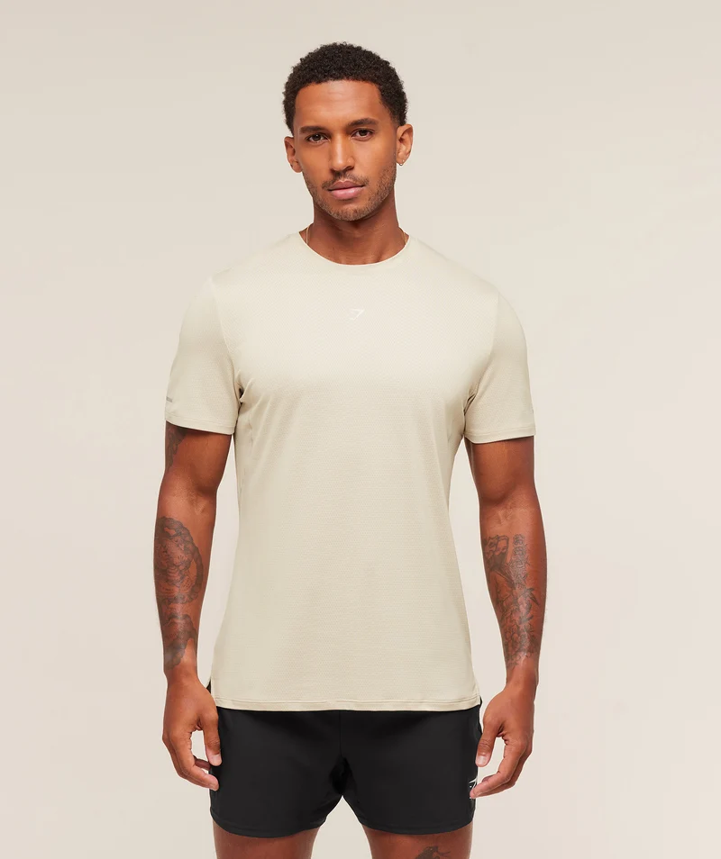 Gymshark Running T-Shirt - Pebble Grey