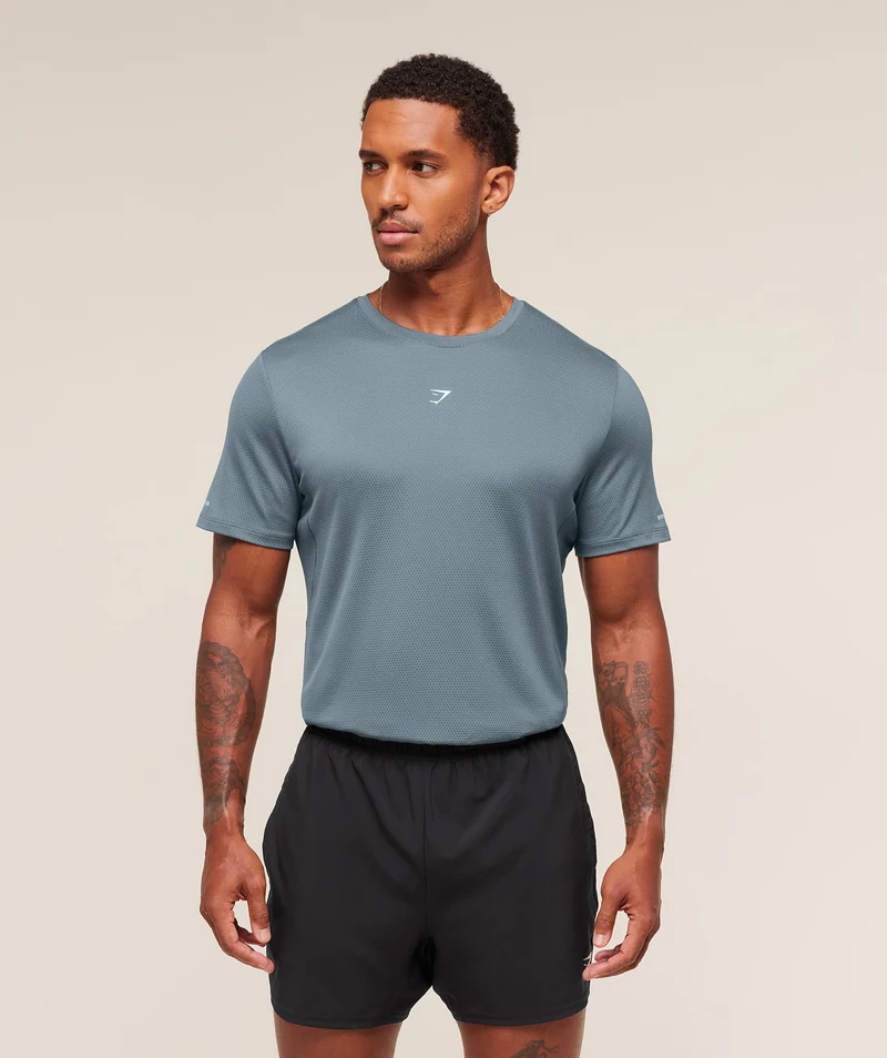 Gymshark Running T-Shirt - Iron Blue