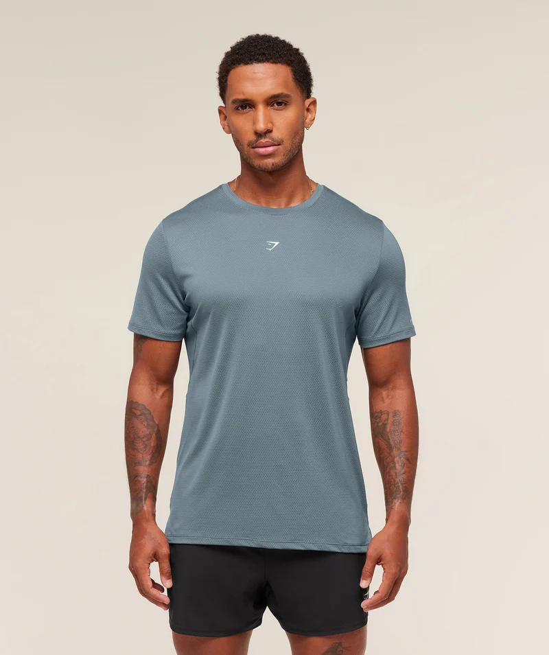 Gymshark Running T-Shirt - Iron Blue