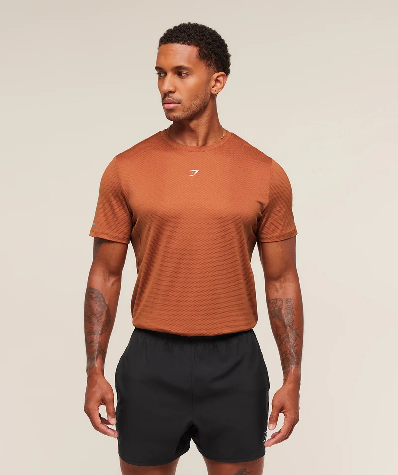 Gymshark Running T-Shirt - Spiced Brown