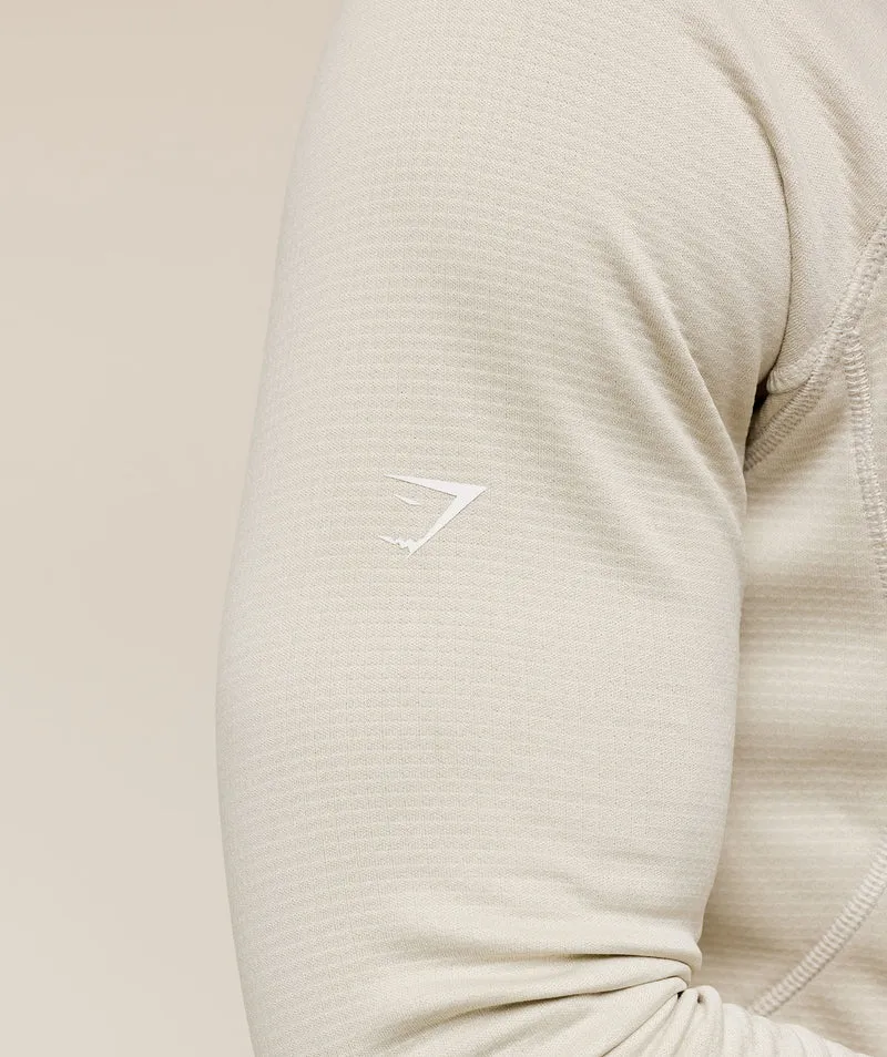 Gymshark Running 1/4 Zip - Pebble Grey