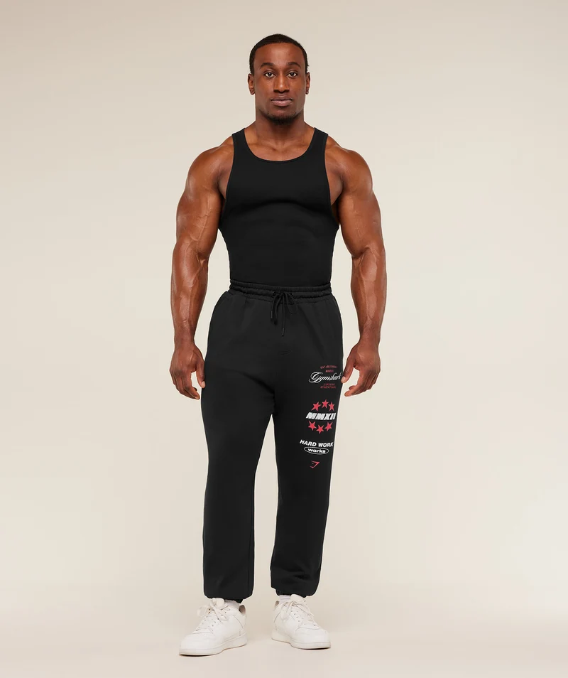 Gymshark Global Lifting Graphic Pants - Black