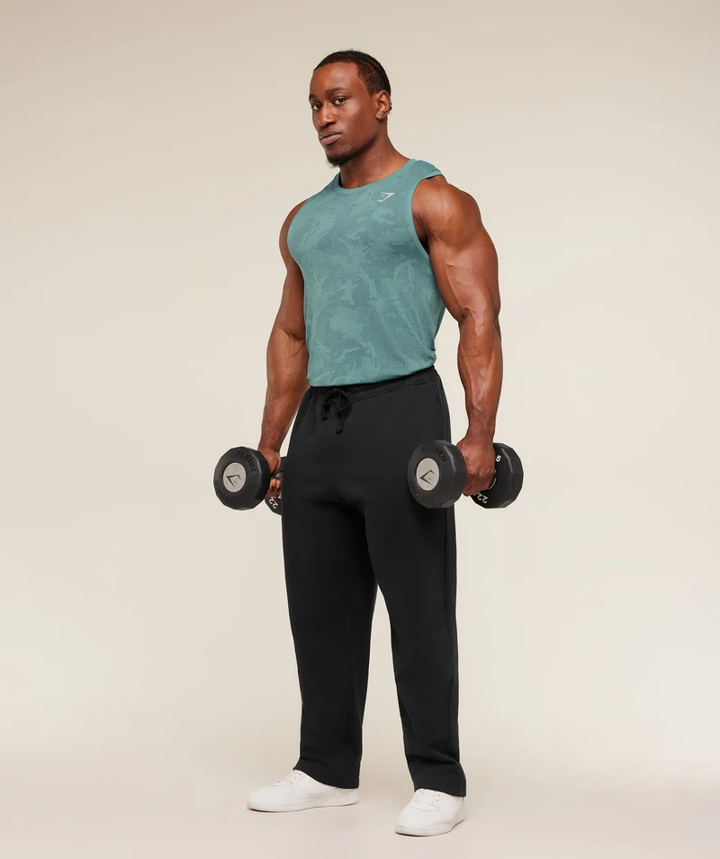 Gymshark Geo Seamless Tank - Storm Blue/Stealth Blue