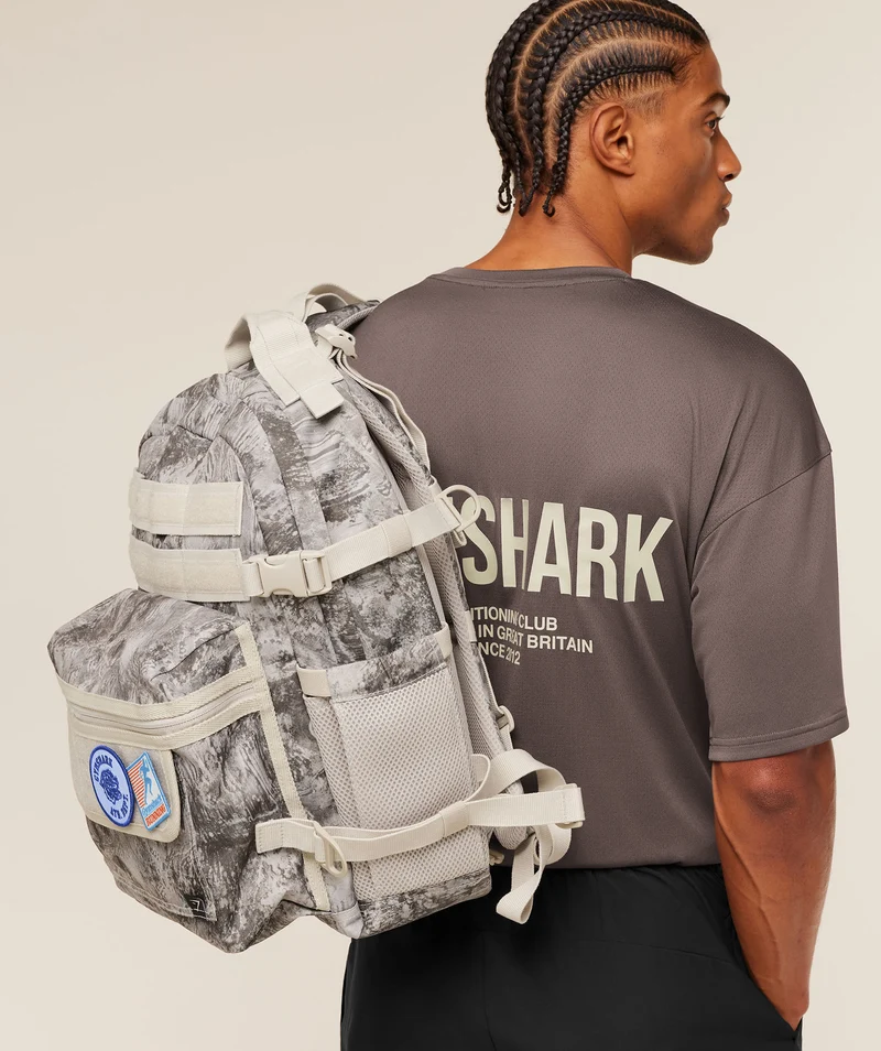 Gymshark Tactical Slouch Backpack - Pebble Grey