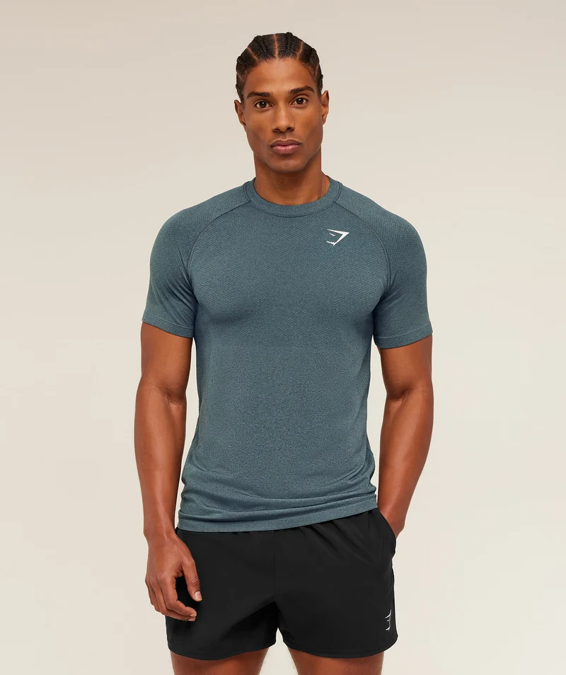 Gymshark Vital Seamless T-Shirt - Iron Blue/Stealth Blue