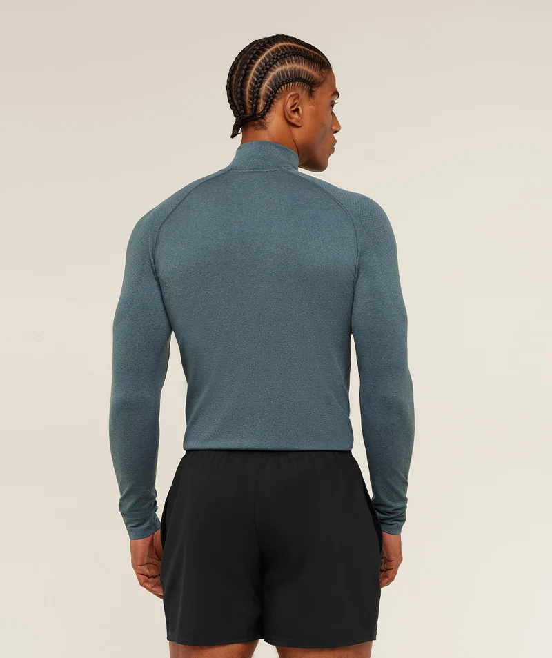 Gymshark Vital Seamless 1/4 Zip - Iron Blue/Stealth Blue