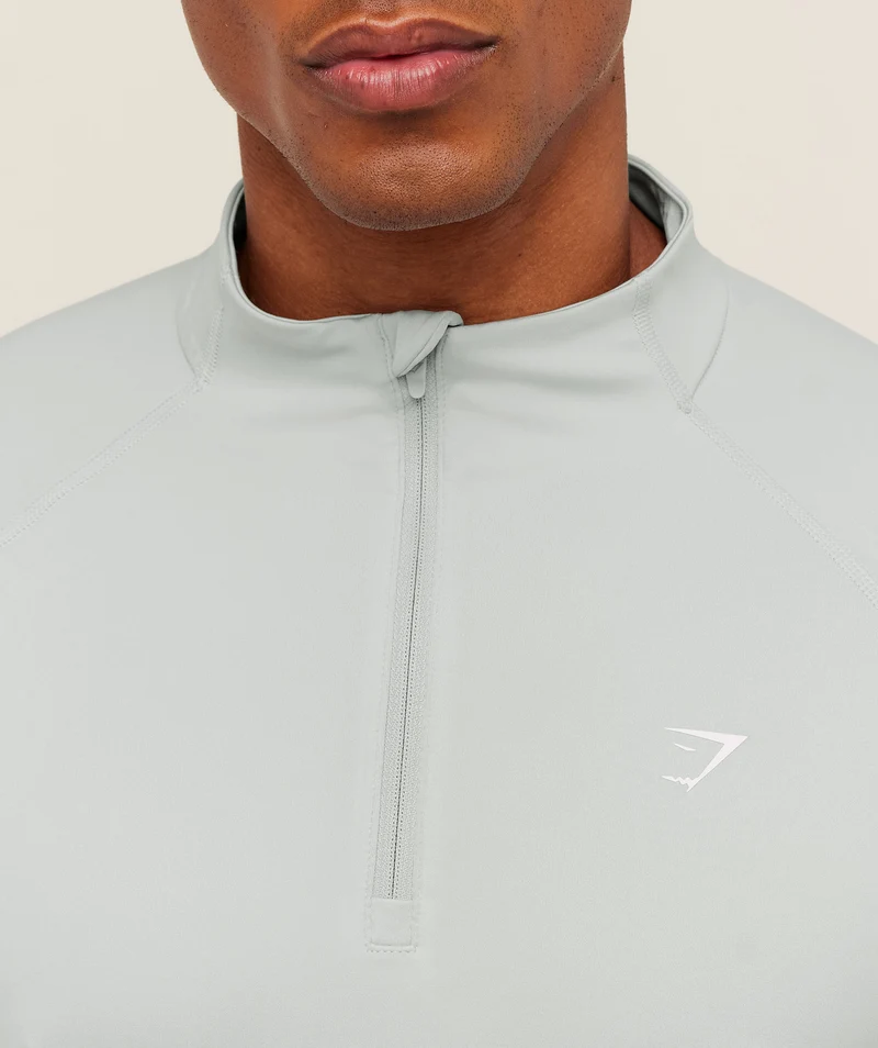 Gymshark Performance 1/4 Zip - Light Grey