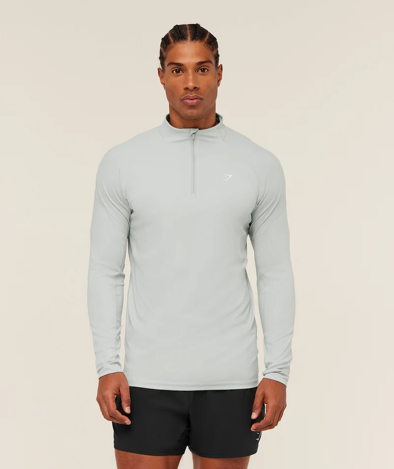 Gymshark Performance 1/4 Zip - Light Grey