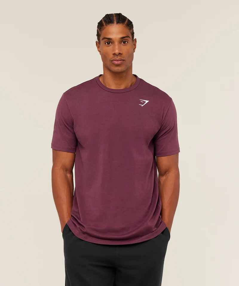 Gymshark Crest T-Shirt - Impact Burgundy