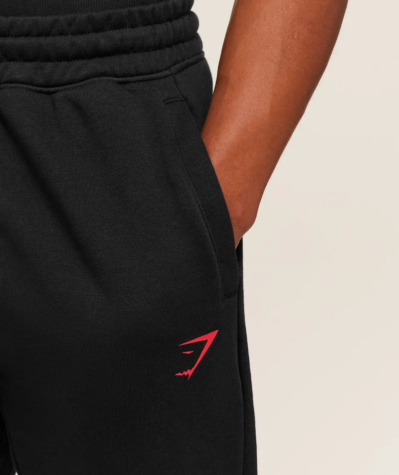 Gymshark Power Wordmark Jogger - Black/Conditioning Red