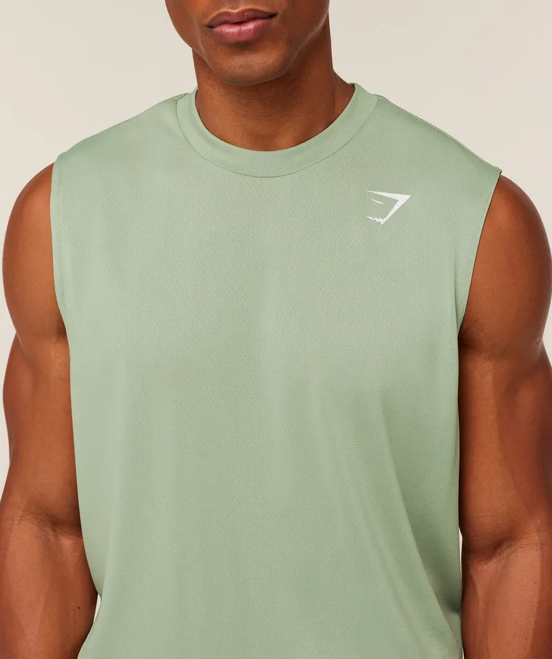 Gymshark Oversized Performance Tank - Haze Green