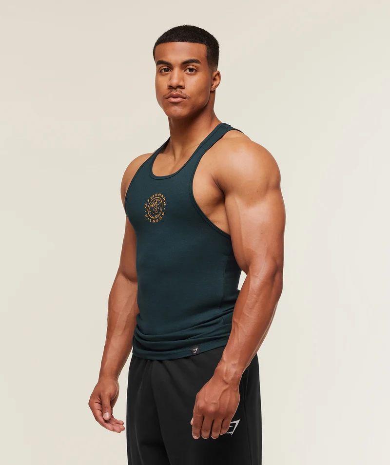 Gymshark Lifting Club Ribbed Tank - Deep Petrol Blue
