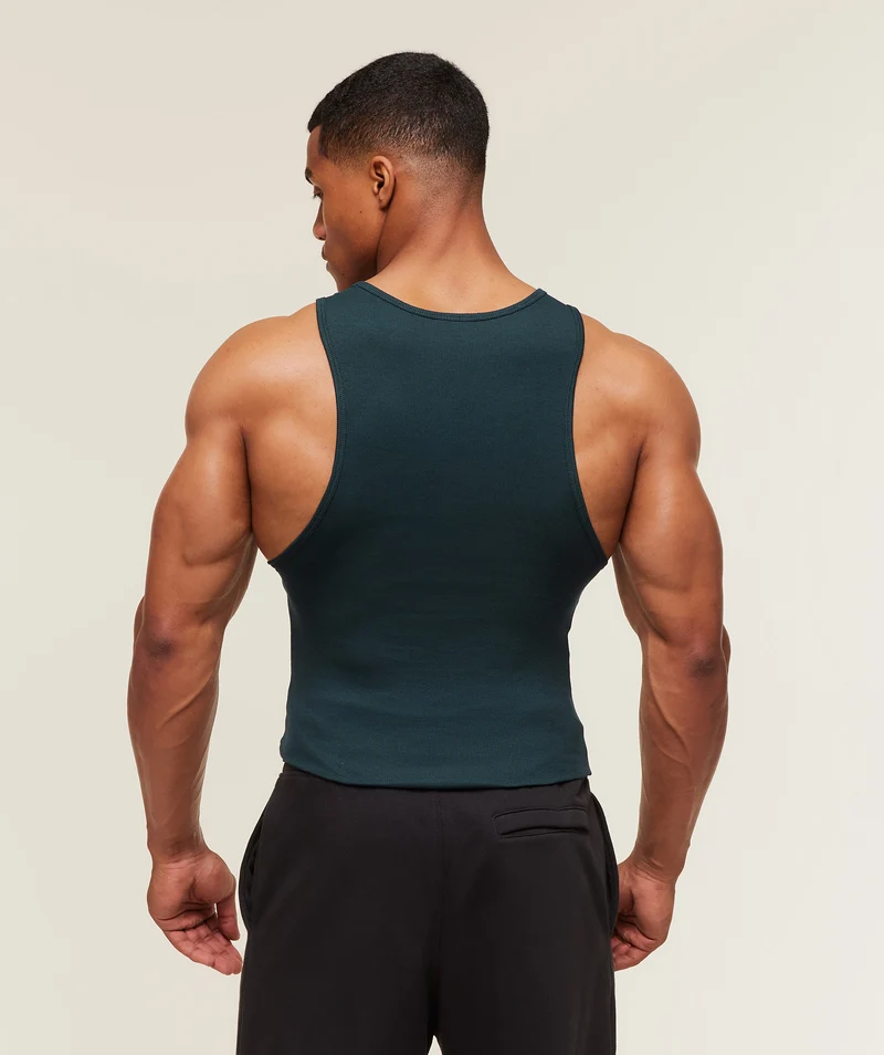 Gymshark Lifting Club Ribbed Tank - Deep Petrol Blue