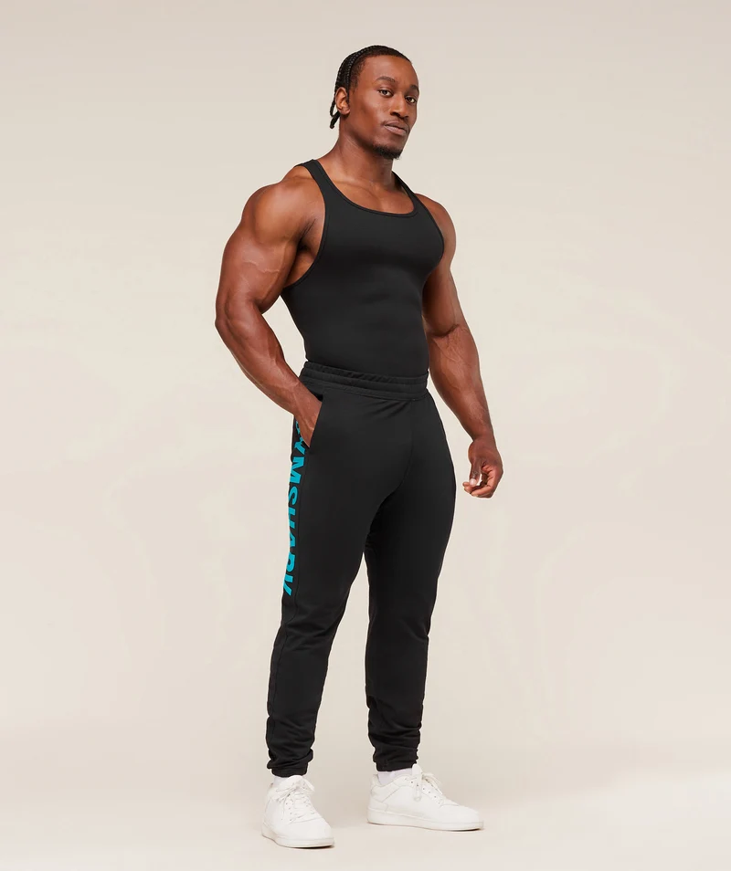 Gymshark Prime Joggers - Black/Brand Blue