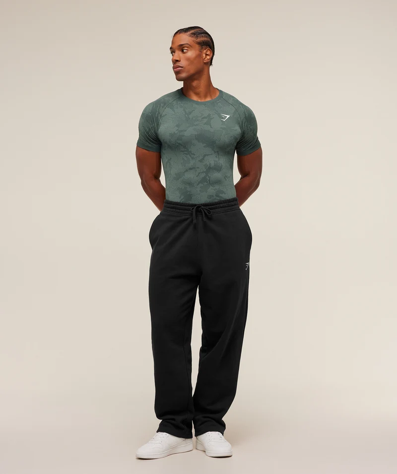 Gymshark Geo Seamless T-Shirt - Slate Teal/Denim Grey