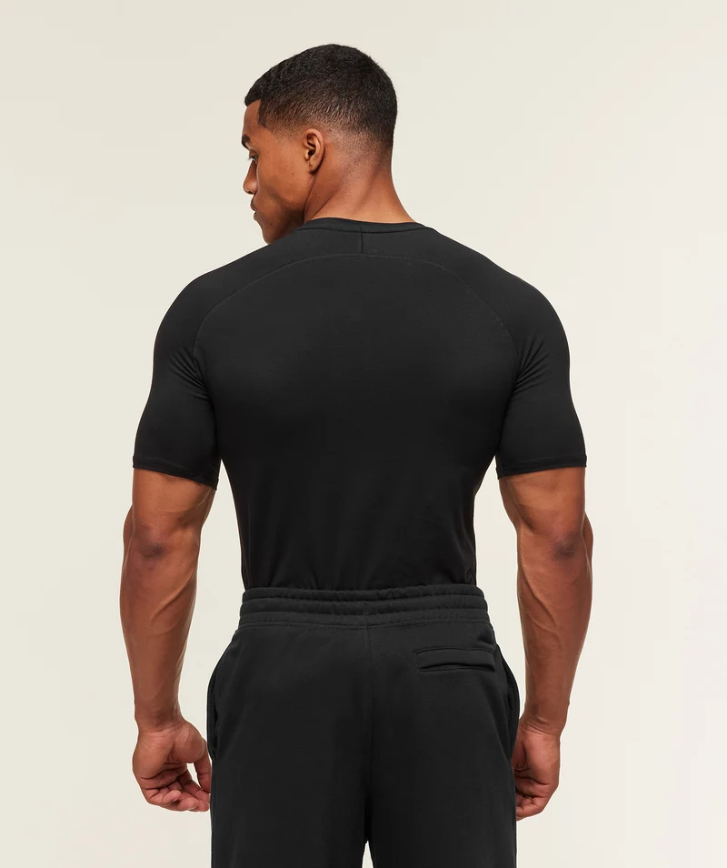 Gymshark Prime T-Shirt - Black/Brand Blue