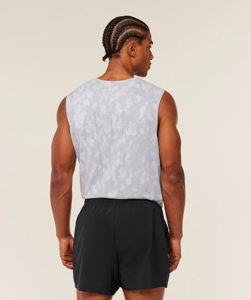 Gymshark Distance Seamless Tank - Light Grey/Acid Wash