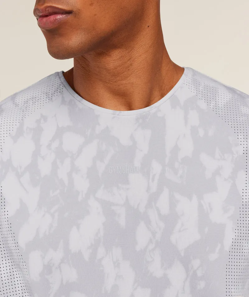 Gymshark Distance Seamless Tank - Light Grey/Acid Wash